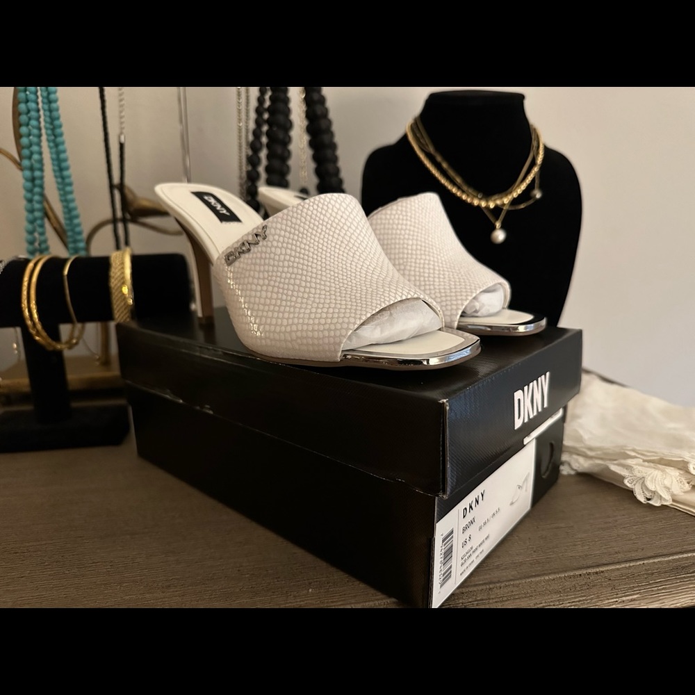 DKNY Snake Mule Sandals